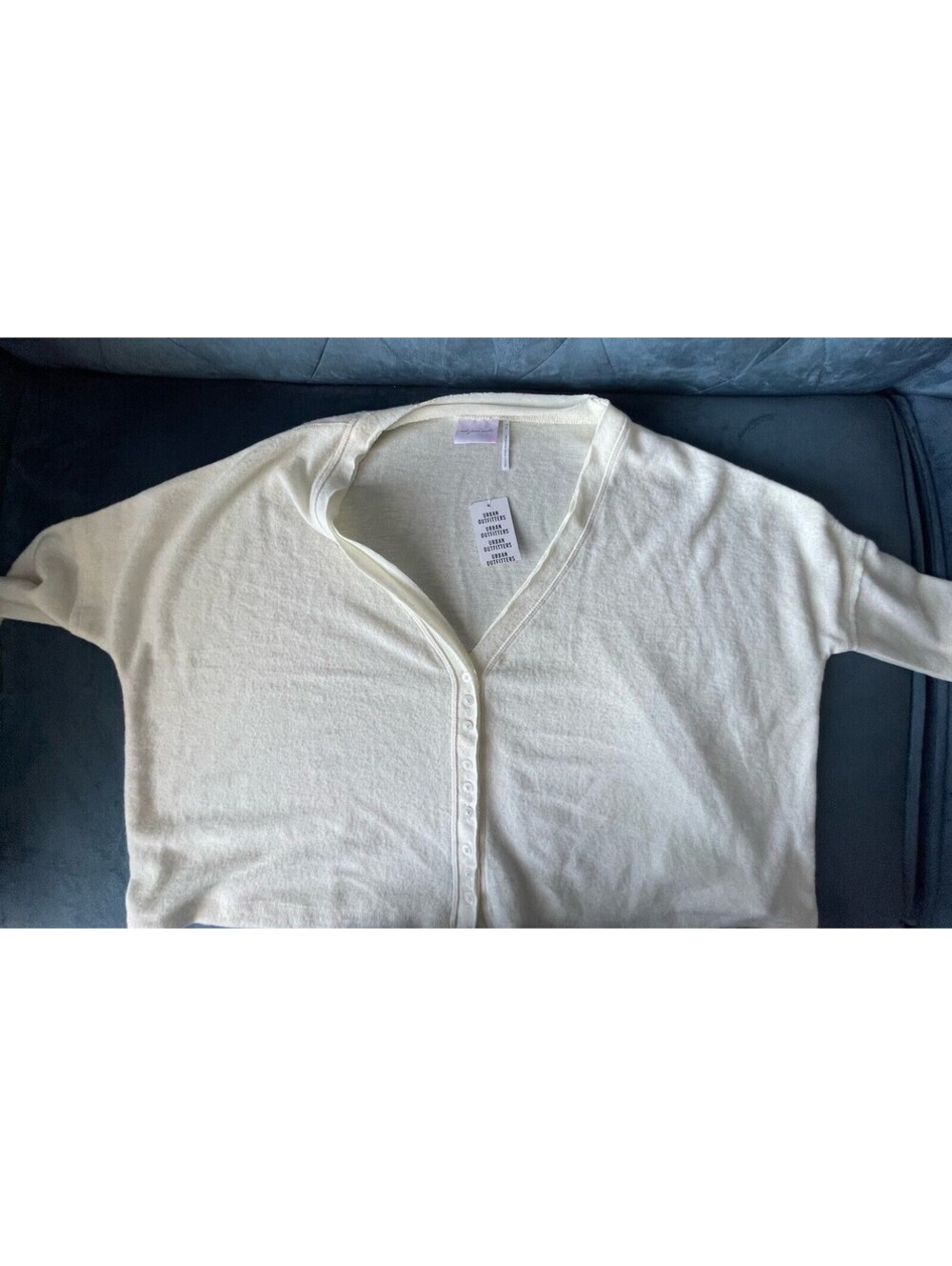 Urban Outfitters Out From Under Women XS Super Soft Ivory Sweater Button L/S NWT - Picture 10 of 15
